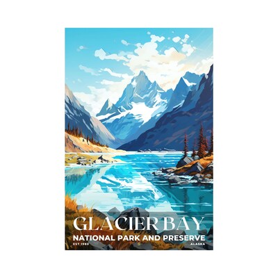 Glacier Bay National Park and Preserve Poster, Travel Art, Office Poster, Home Decor | S6 - image1